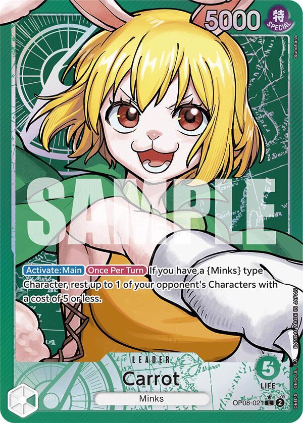 Carrot (021) (Parallel) OP08-021 Leader Two Legends One Piece Foil NM