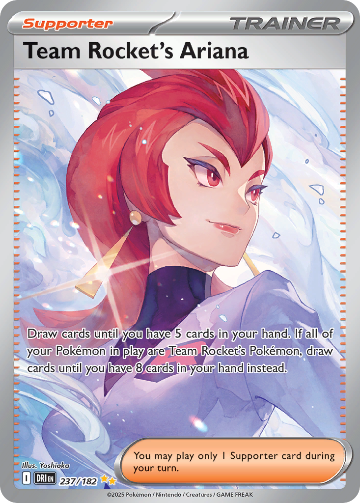 Team Rocket's Ariana 237/182 Destined Rivals Pokemon NM