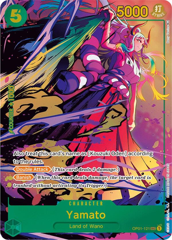 Yamato (Parallel) OP01-121 Secret Rare Romance Dawn NM