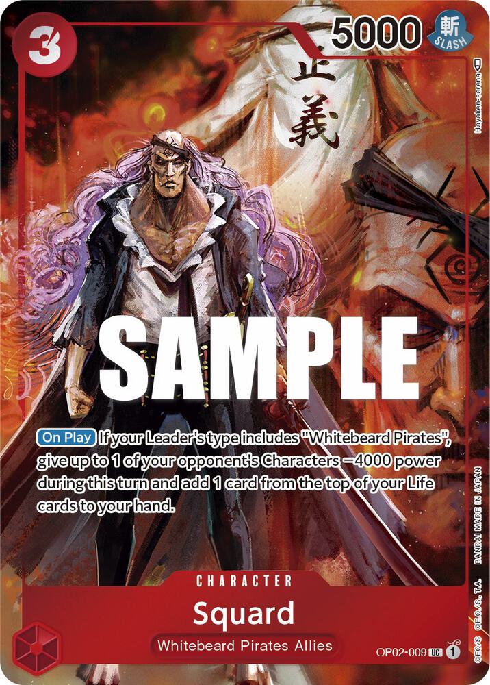 Squard (Box Topper) OP02-009 Uncommon Paramount War NM