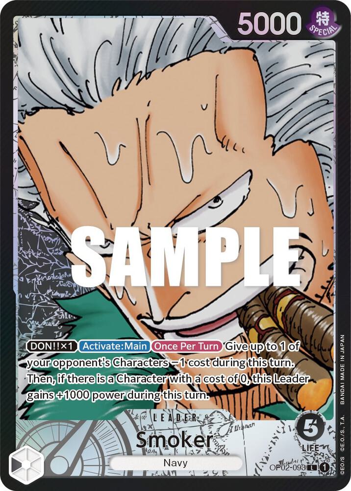 Smoker (093) (Alternate Art) OP02-093 Leader Paramount War NM