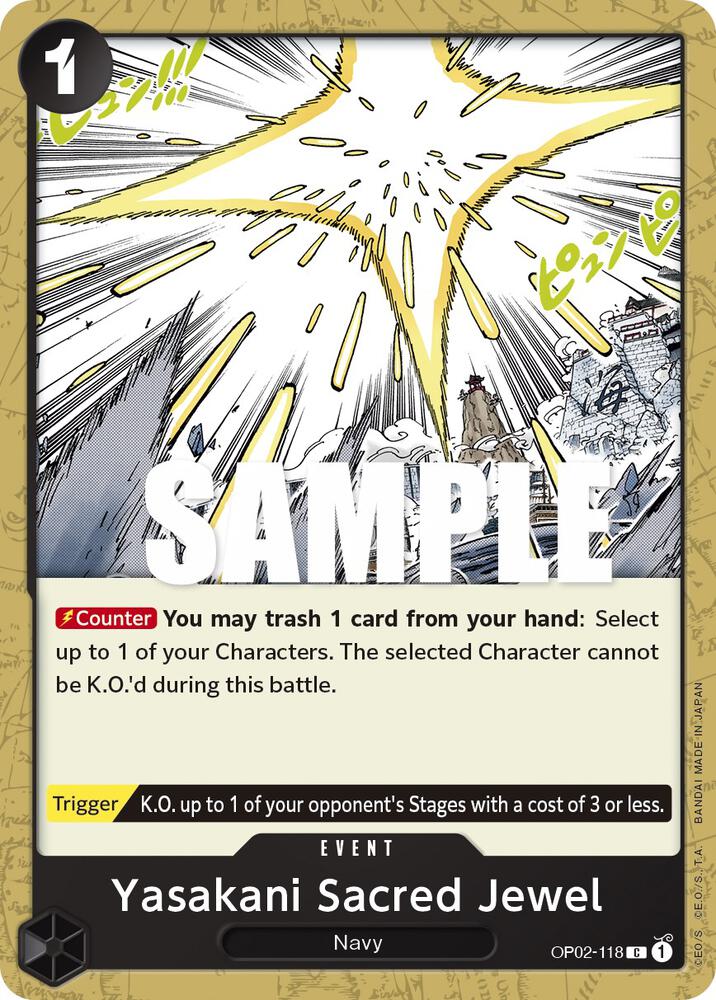 Yasakani Sacred Jewel OP02-118 Common Paramount War NM