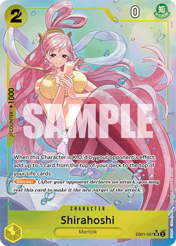 Shirahoshi (Alternate Art) EB01-057 Extra Booster: Memorial Collection NM
