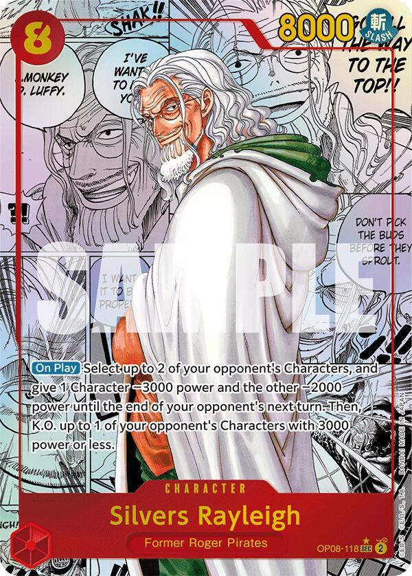 Silvers Rayleigh (Parallel) (Manga) OP08-118 Secret Rare Two Legends NM