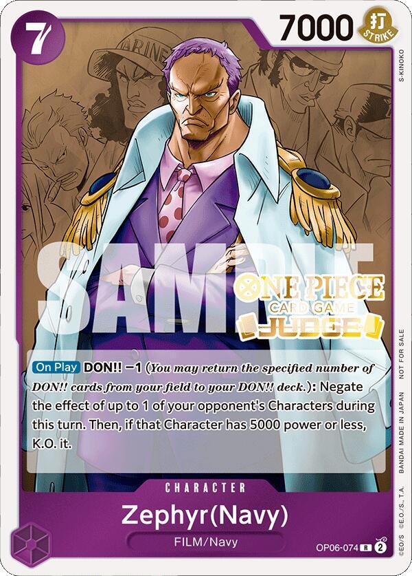 Zephyr (Navy) (Judge Pack Vol. 4) OP06-074 One Piece Promotion Cards One Piece NM