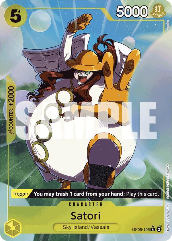 Satori (Alternate Art) OP05-105 Rare Premium Booster -The Best- NM