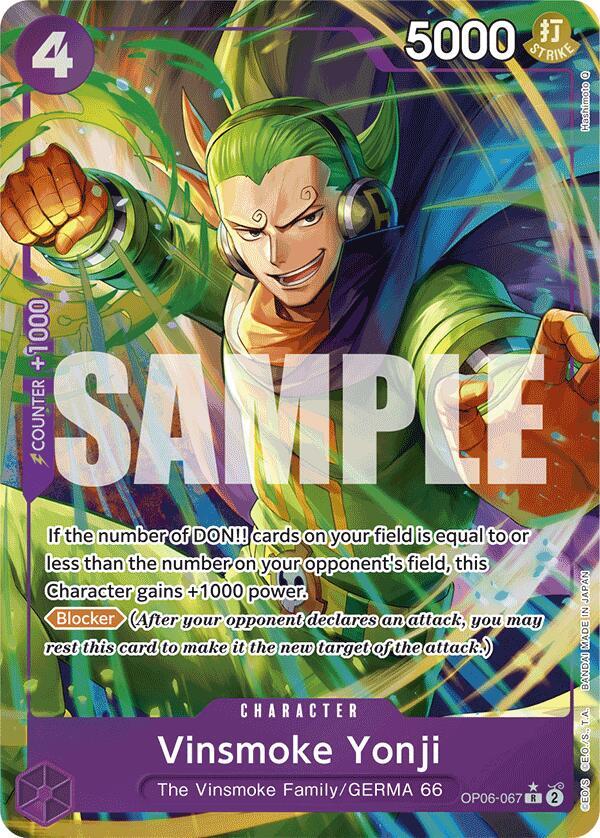 Vinsmoke Yonji (OP06-067) (Alternate Art) OP06-067 Premium Booster -The Best- NM