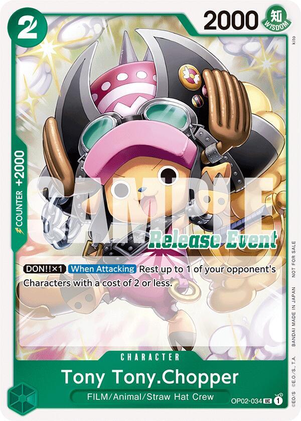 Tony Tony.Chopper (ST15 - ST20 Release Event Winner Pack) OP02-034 One Piece Promotion Cards One Piece NM