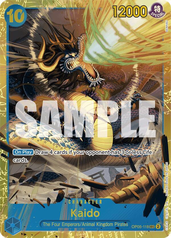 Kaido (OP05-118) (Reprint) OP05-118 Secret Rare Premium Booster -The Best- NM