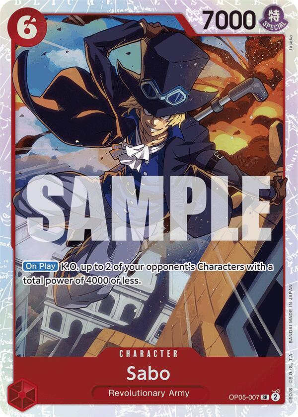 Sabo (OP05-007) (Reprint) OP05-007 Super Rare Premium Booster -The Best- NM