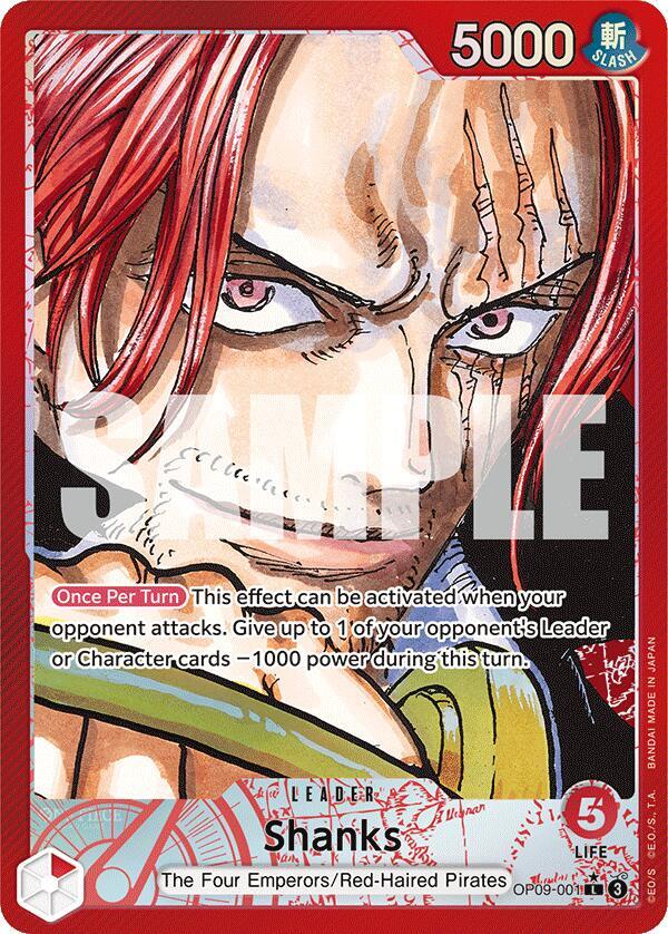 Shanks (001) (Parallel) OP09-001 Leader Emperors in the New World NM