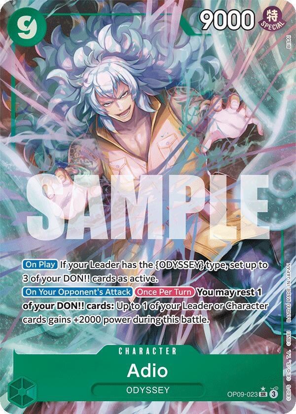 Adio (Parallel) OP09-023 Super Rare Emperors in the New World NM