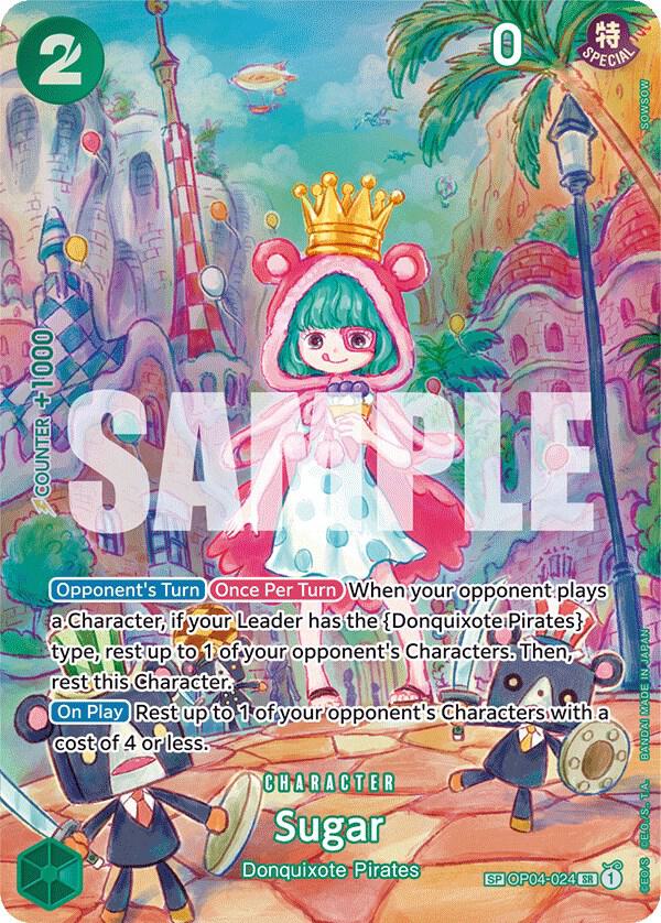 Sugar (SP) OP04-024 Super Rare Wings of the Captain One Piece Foil NM