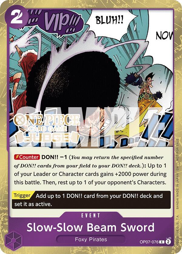 Slow-Slow Beam Sword (Judge Pack Vol. 6) OP07-076 One Piece Promotion Cards One Piece NM