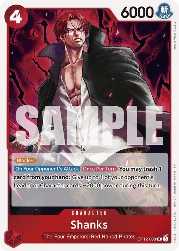Shanks (008) OP12-008 Rare Legacy of the Master NM