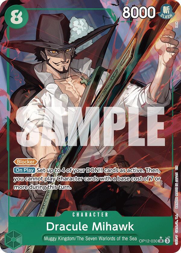 Dracule Mihawk (Alternate Art) OP12-030 Super Rare Legacy of the Master NM