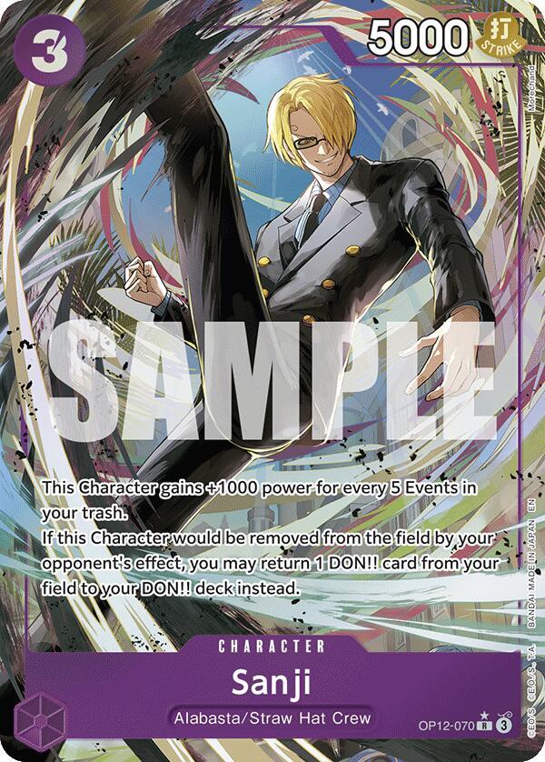 Sanji (070) (Alternate Art) OP12-070 Rare Legacy of the Master NM
