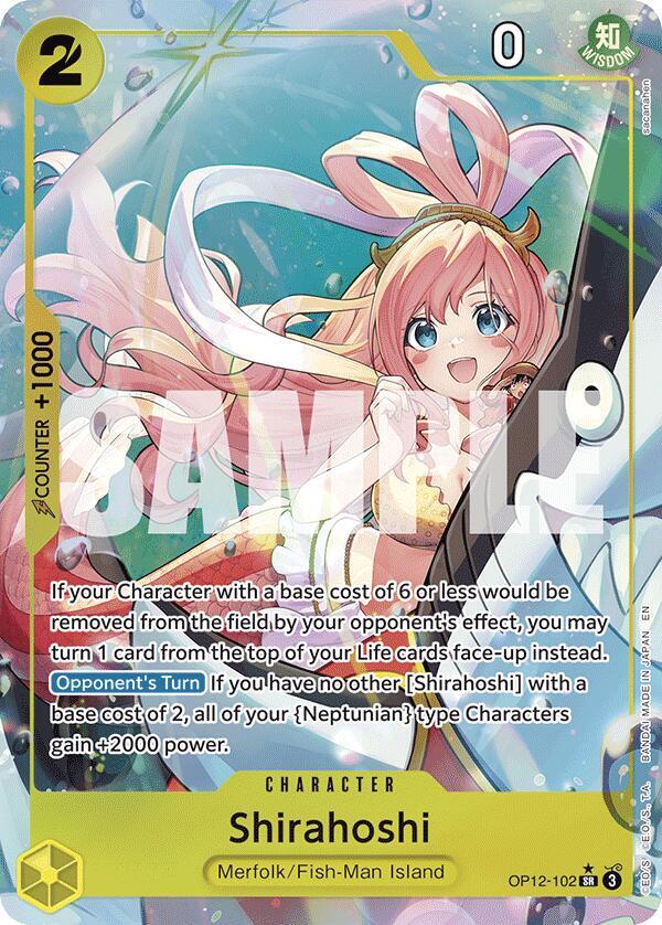 Shirahoshi (Alternate Art) OP12-102 Super Rare Legacy of the Master NM