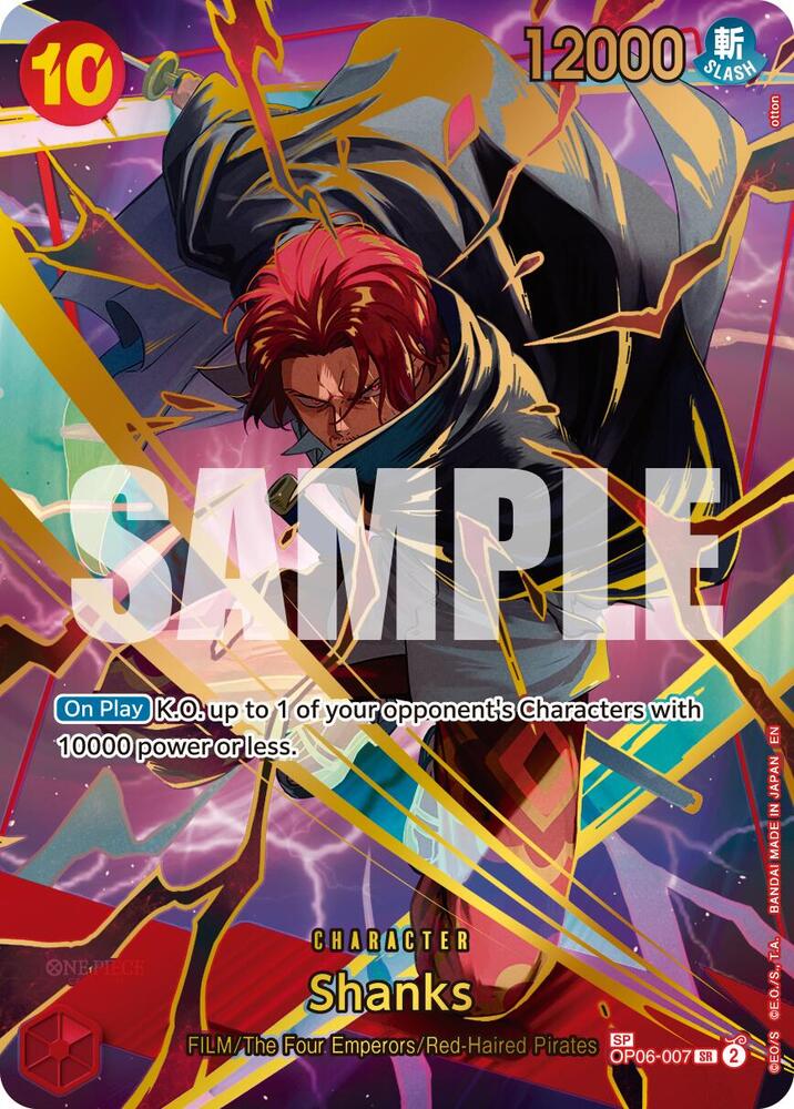 Shanks (SP) OP06-007 Super Rare Premium Booster -The Best- Vol. 2 NM