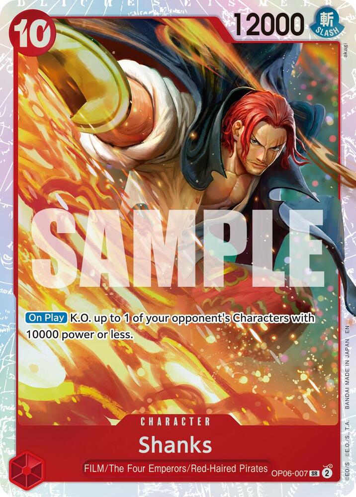 Shanks (Reprint) OP06-007 Super Rare Premium Booster -The Best- Vol. 2 NM