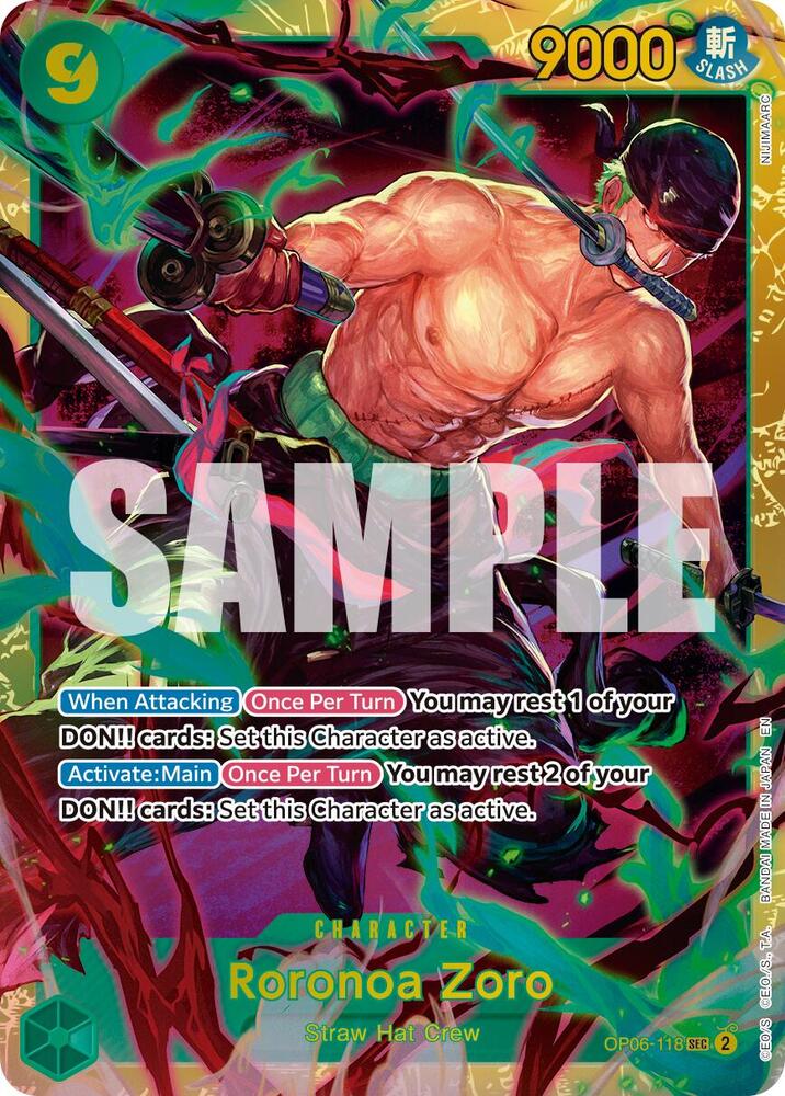 Roronoa Zoro - OP06-118 (Reprint) OP06-118 Premium Booster -The Best- Vol. 2 NM