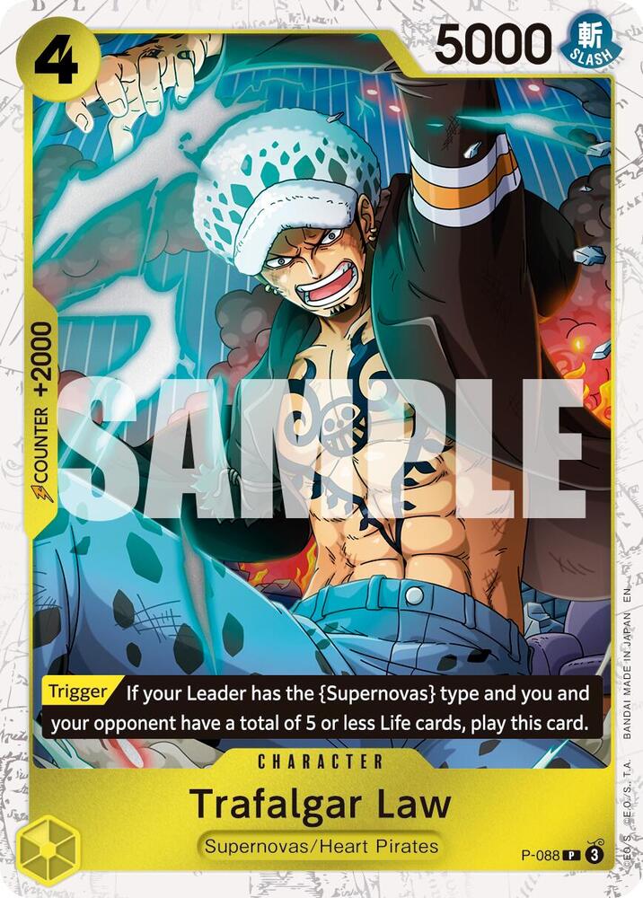 Trafalgar Law - P-088 (Pirate Foil) P-088 Premium Booster -The Best- Vol. 2 NM