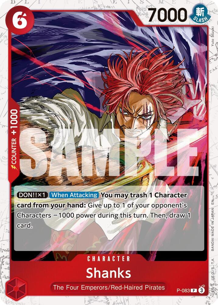 Shanks - P-083 (Pirate Foil) P-083 Promo Premium Booster -The Best- Vol. 2 NM
