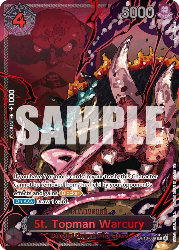 St. Topman Warcury (Parallel) OP13-089 Rare Carrying On His Will NM