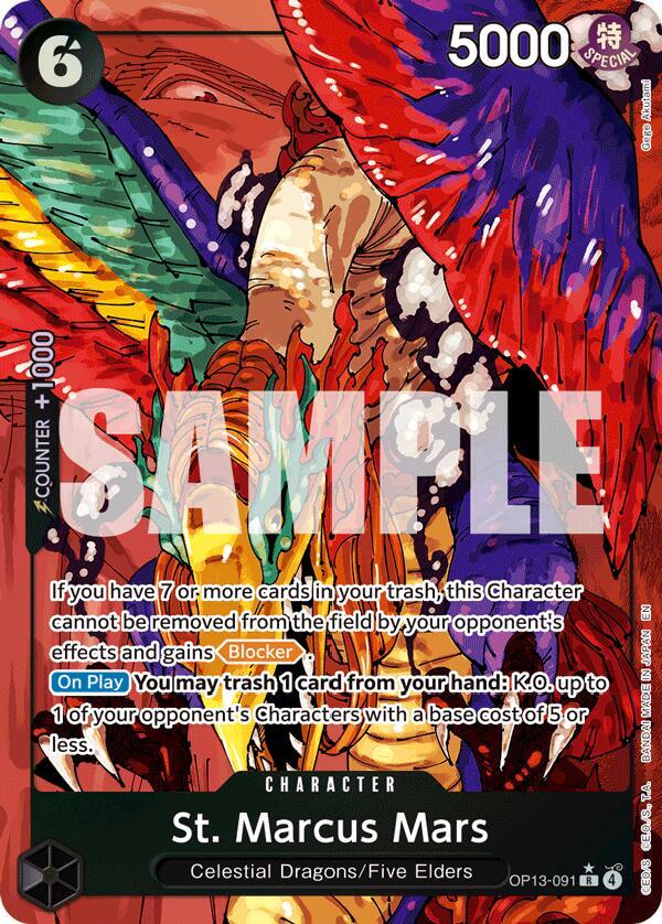 St. Marcus Mars (Alternate Art) OP13-091 Rare Carrying On His Will NM