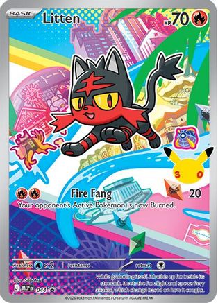Litten - 044 044 Holo Promo ME: Mega Evolution Promo Pokemon NM