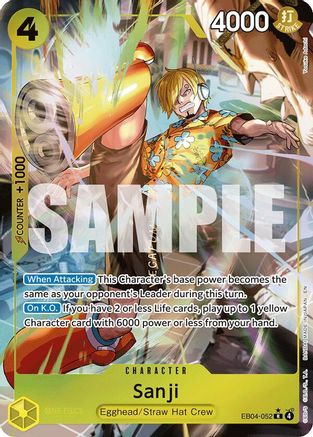 Sanji (Alternate Art) EB04-052 Rare Adventure on Kami's Island One Piece NM