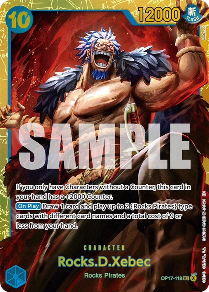 Rocks.D.Xebec (118) OP17-118 The World's Strongest Warriors One Piece Foil NM