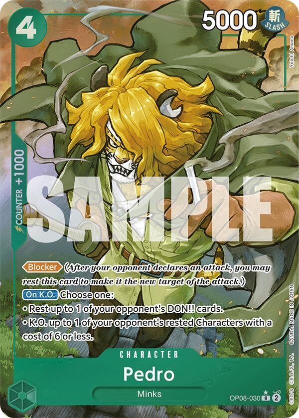 Pedro (Parallel) OP08-030 Rare Two Legends One Piece Foil NM
