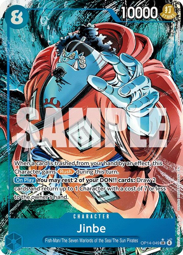 Jinbe OP14-049 Super Rare The Azure Sea's Seven One Piece Foil NM