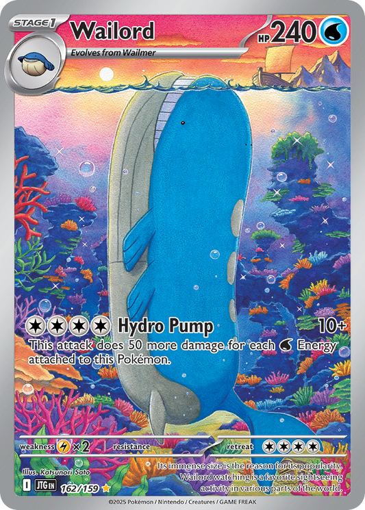 Wailord 162/159 Illustration Rare Journey Together Pokemon NM
