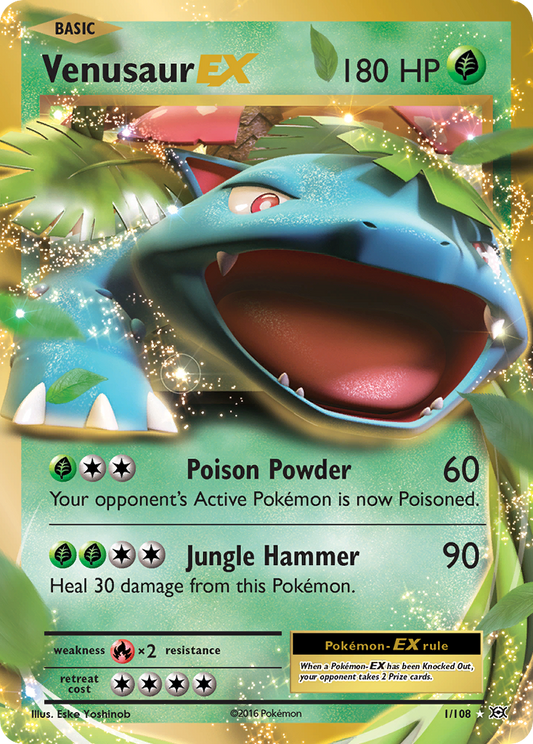 Venusaur EX 1/108 Holo EX Rare Evolutions Pokemon NM