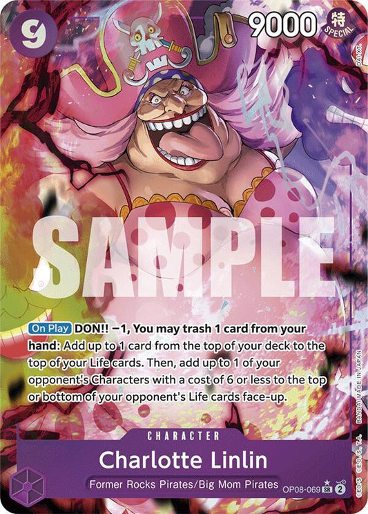 Charlotte Linlin (Parallel) OP08-069 Super Rare Two Legends One Piece Foil NM
