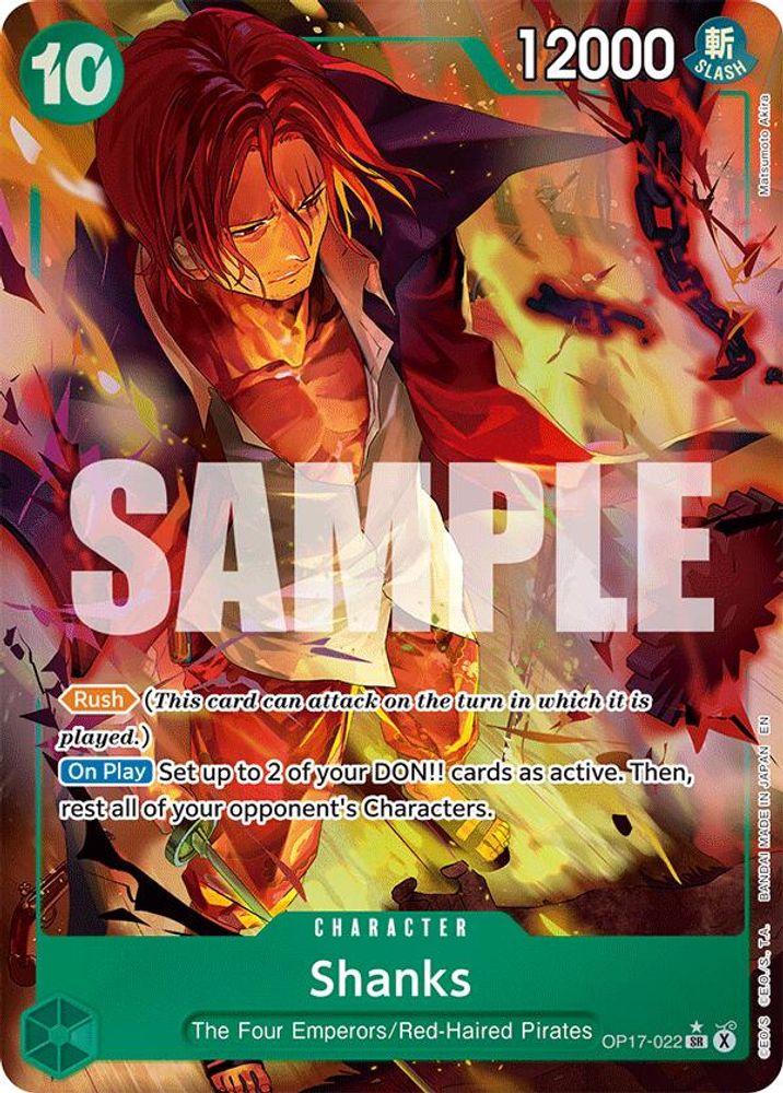 Shanks (022) (Alternate Art) OP17-022 The World's Strongest Warriors One Piece Foil NM