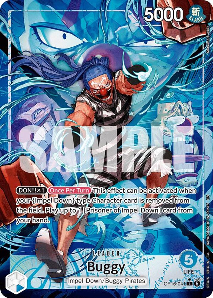 Buggy (041) (Alternate Art) OP16-041 Leader The Time of Battle One Piece Foil NM