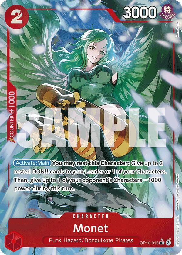 Monet (Parallel) OP10-016 Super Rare Royal Blood One Piece Foil NM
