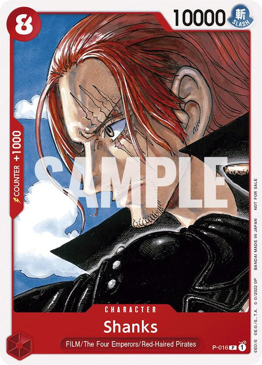 Shanks (One Piece Film Red) P-016 Promo One Piece Promotion Cards One Piece NM