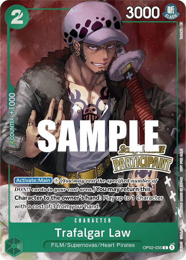 Trafalgar Law (Online Regional 2023) [Participant] OP02-035 One Piece Promotion Cards One Piece NM