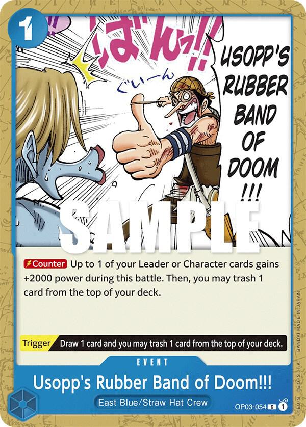 Usopp's Rubber Band of Doom!!! OP03-054 Common Pillars of Strength NM