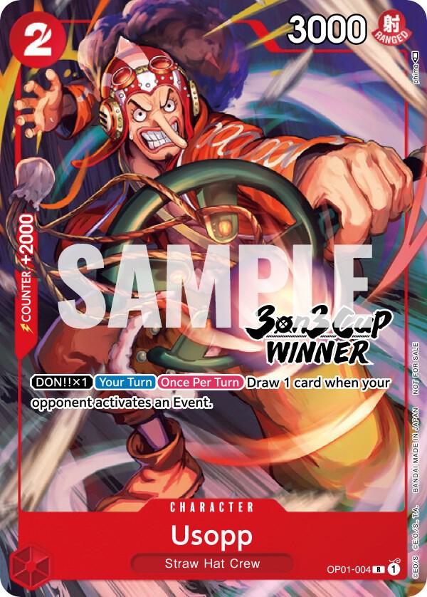 Usopp (3-on-3 Cup) [Winner] OP01-004 Rare One Piece Promotion Cards One Piece NM