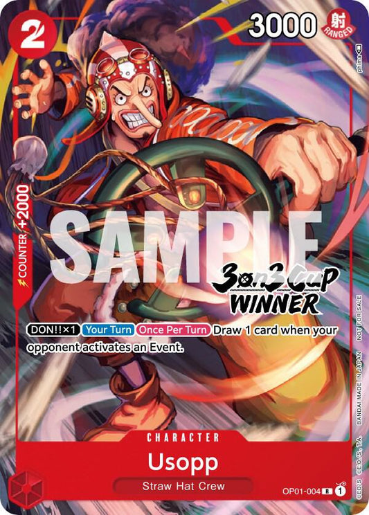 Usopp (3-on-3 Cup) [Winner] OP01-004 Rare One Piece Promotion Cards One Piece NM
