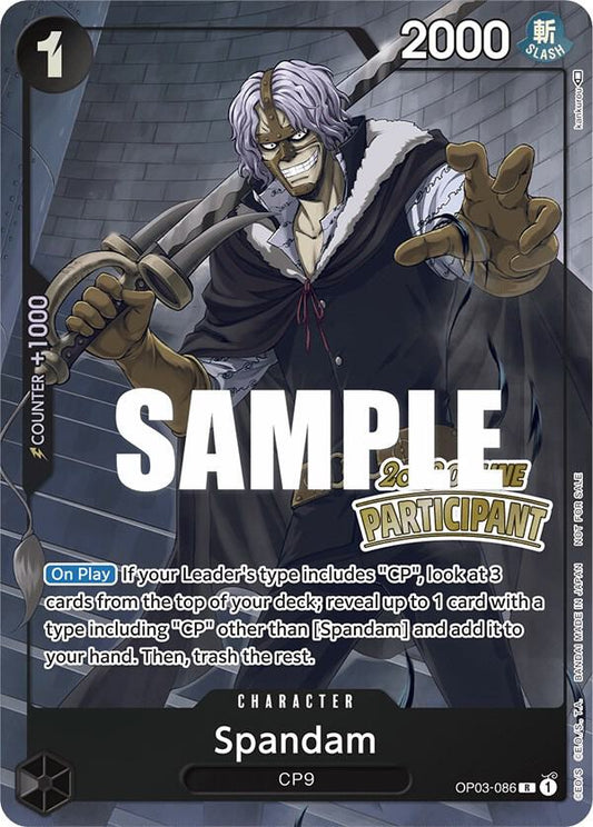 Spandam (Online Regional 2023) [Participant] OP03-086 One Piece Promotion Cards One Piece NM