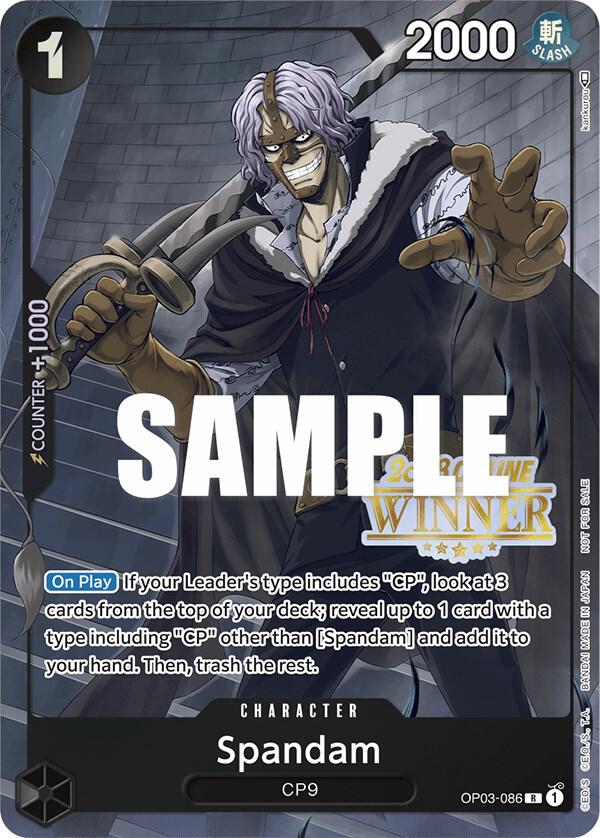 Spandam (Online Regional 2023) [Winner] OP03-086 One Piece Promotion Cards One Piece NM