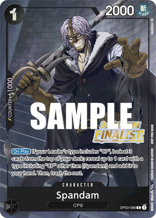 Spandam (Offline Regional 2023) [Finalist] OP03-086 One Piece Promotion Cards One Piece NM