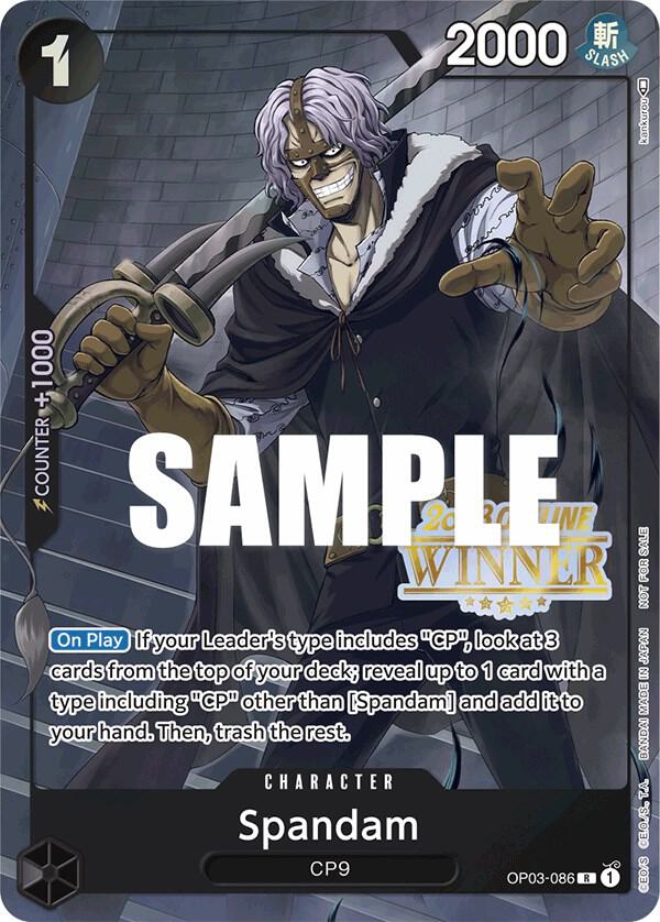 Spandam (Offline Regional 2023) [Winner] OP03-086 One Piece Promotion Cards One Piece NM
