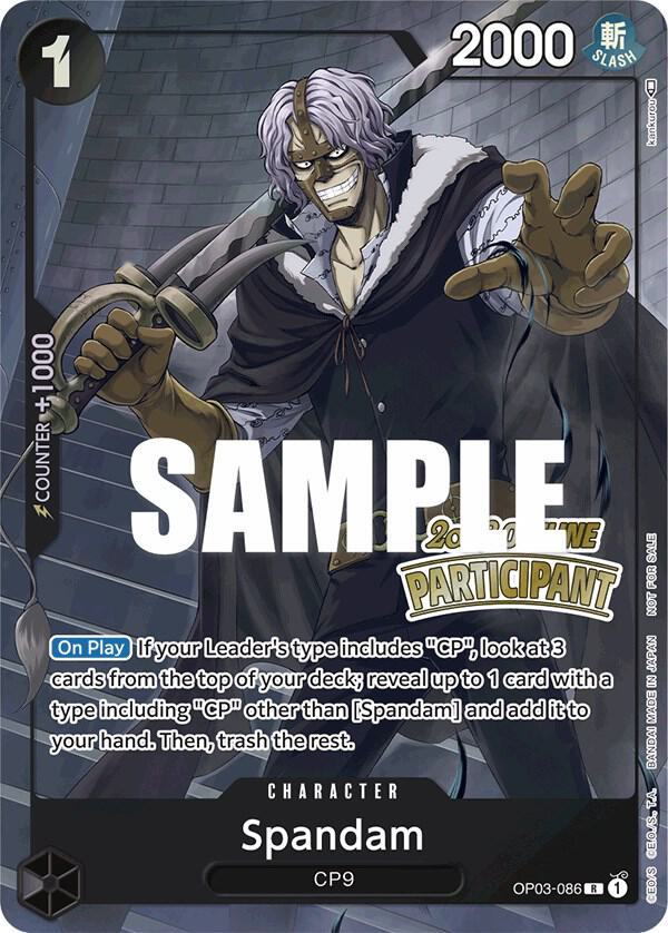 Spandam (Offline Regional 2023) [Participant] OP03-086 One Piece Promotion Cards One Piece NM